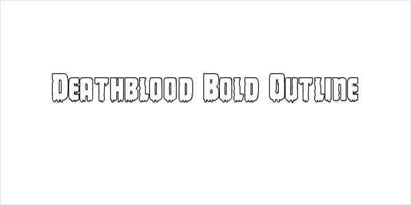 Deathblood Bold Outline Logo
