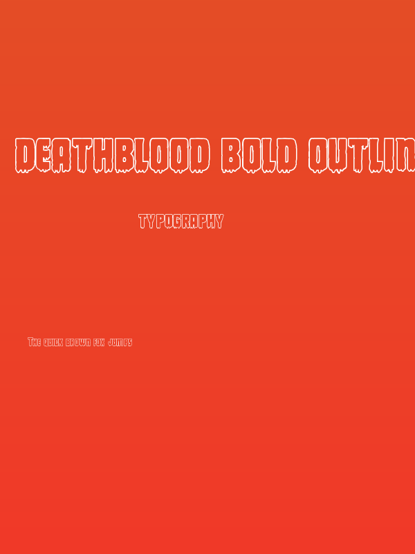 Deathblood Bold Outline Poster