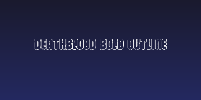 Deathblood Bold Outline Social Header