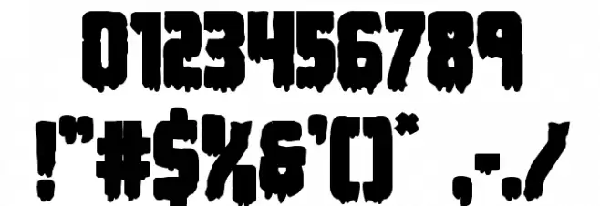 Deathblood Bold Font OTHER CHARS