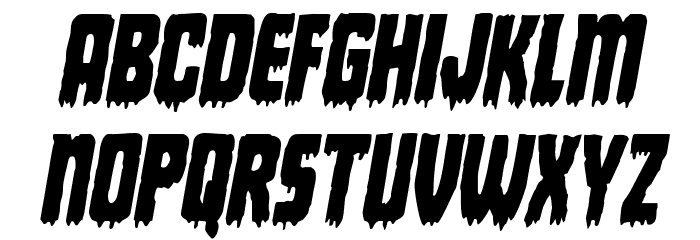 Deathblood Condensed Italic Polices MINUSCULES