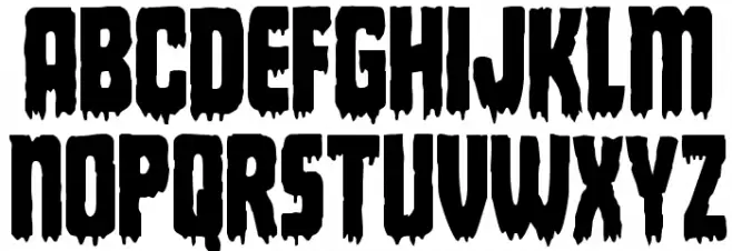 Deathblood Condensed Шрифта ВЕРХНИЙ
