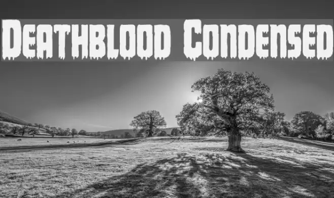 Deathblood Condensed Font examples