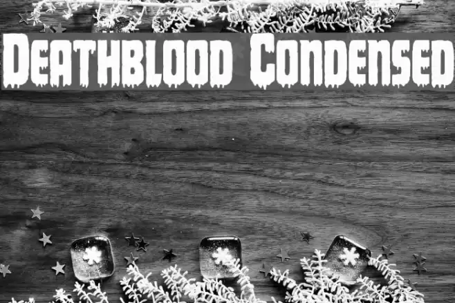 Deathblood Condensed Font examples
