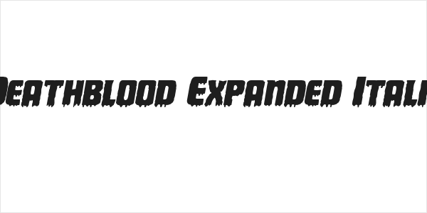 Deathblood Expanded Italic Logo