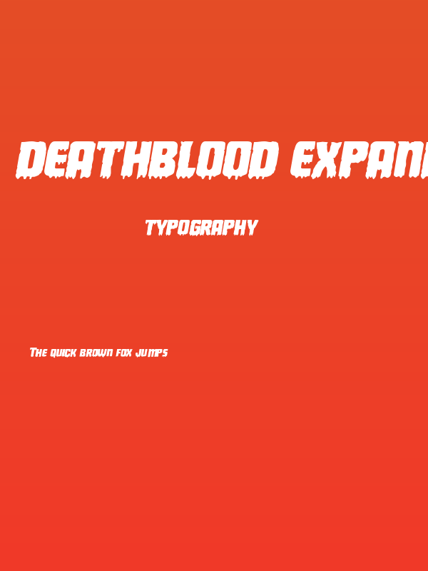 Deathblood Expanded Italic Poster