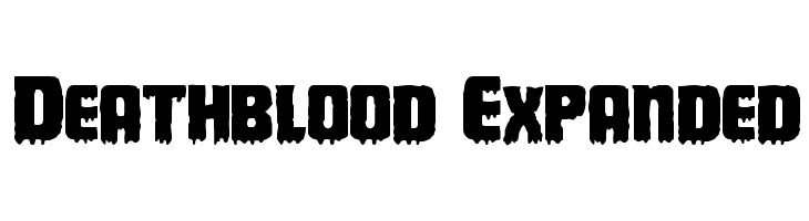 Deathblood Expanded Font