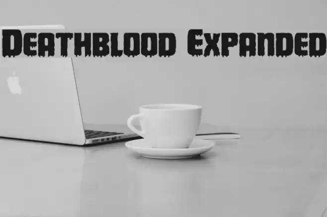Deathblood Expanded Font examples