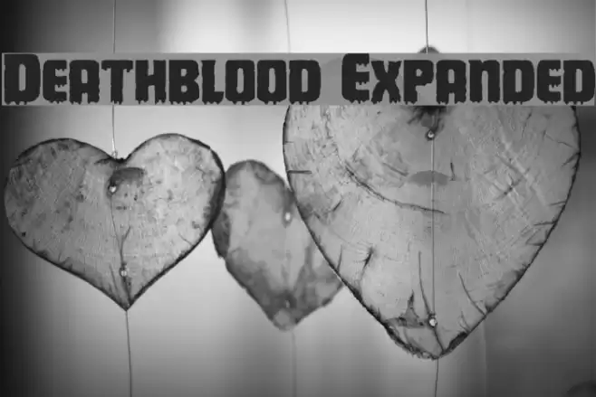 Deathblood Expanded Font examples