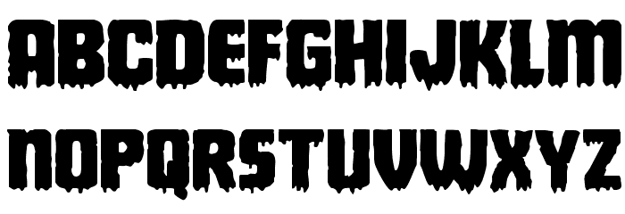 Deathblood Expanded Font LOWERCASE