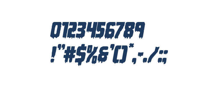 Deathblood Italic Other Characters