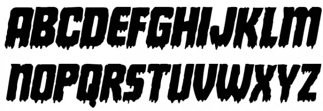 Deathblood Italic Fonte MAIÚSCULAS