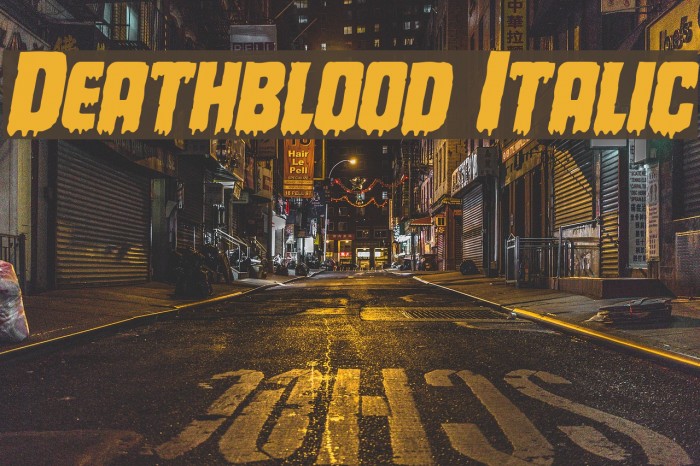 Deathblood Italic Example 1