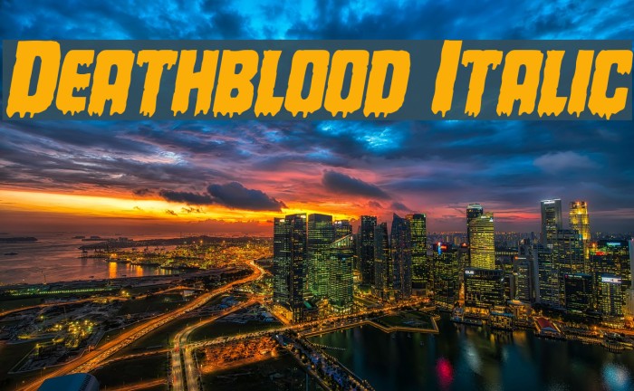 Deathblood Italic Example 3