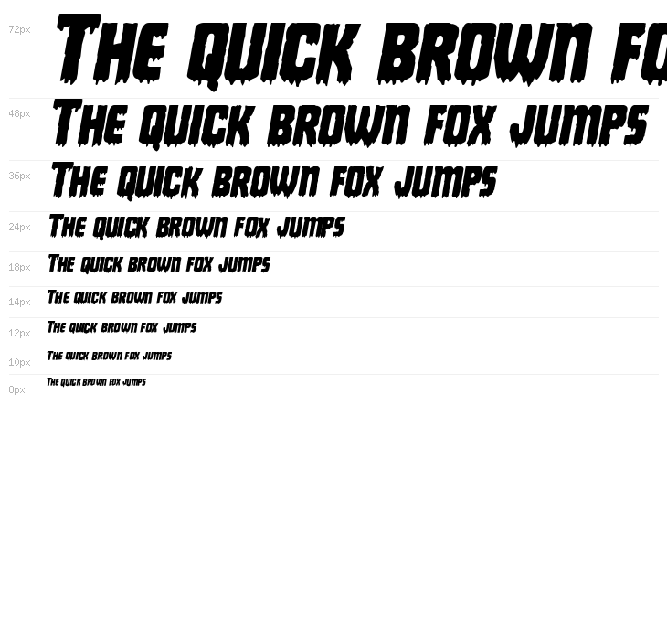 Deathblood Italic Waterfall