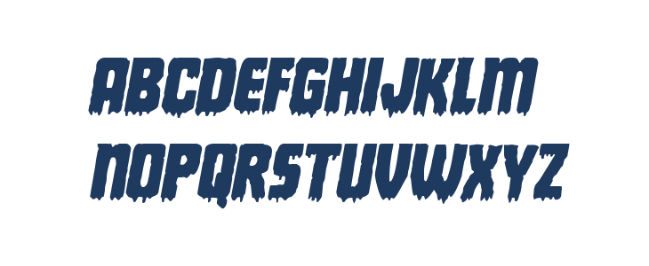 Deathblood Italic Lowercase