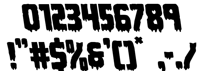 Deathblood Leftalic Font OTHER CHARS
