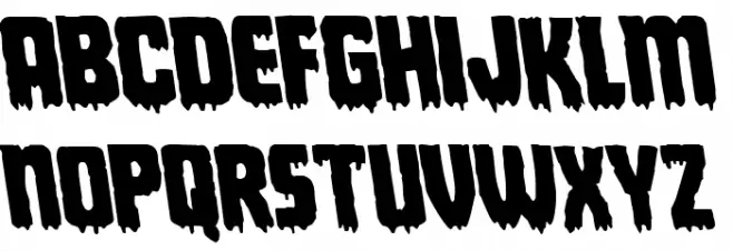 Deathblood Leftalic Шрифта ВЕРХНИЙ