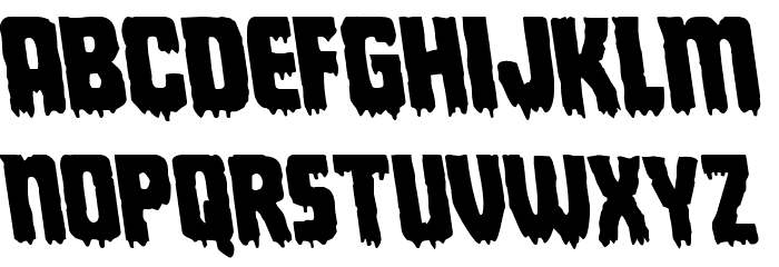 Deathblood Leftalic Font LOWERCASE