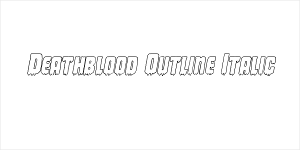 Deathblood Outline Italic Logo