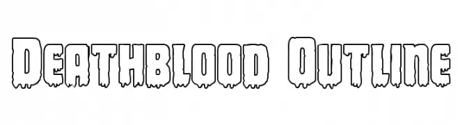 Deathblood Outline  Frei Schriftart Herunterladen