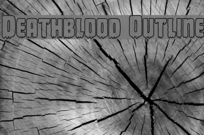 Deathblood Outline Font examples