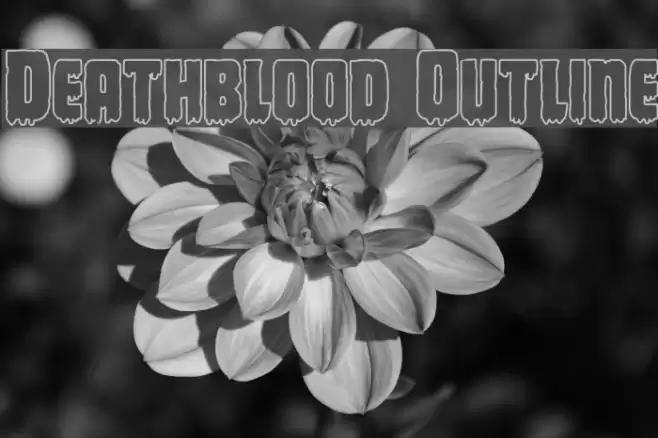 Deathblood Outline Font examples
