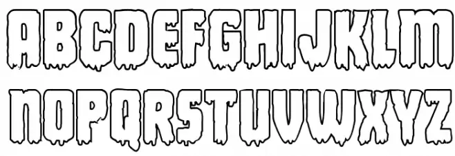 Deathblood Outline Fuentes MINÚSCULAS