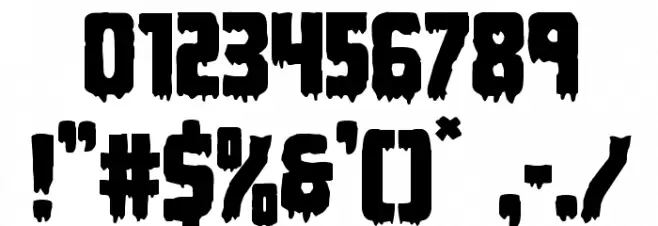 Deathblood Regular Font OTHER CHARS