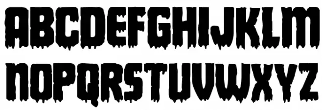 Deathblood Regular Schriftart Groß