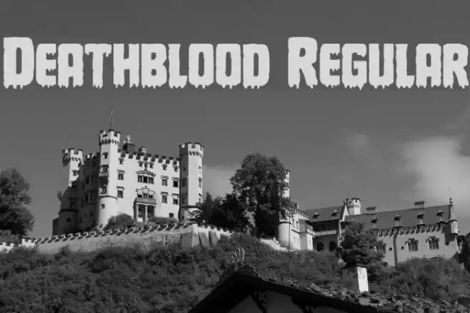 Deathblood Regular Font examples