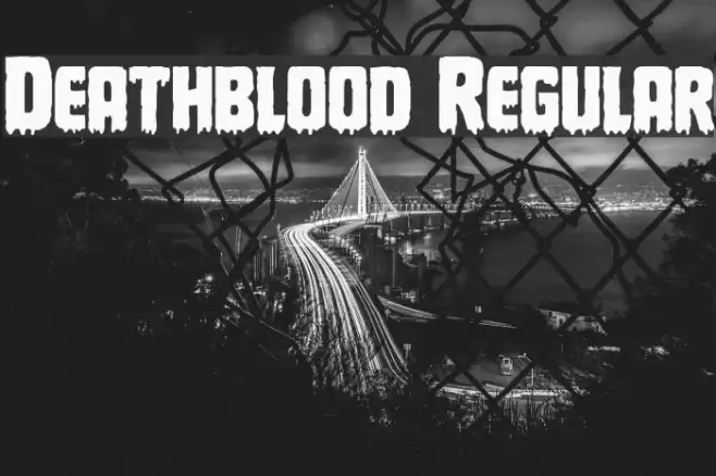 Deathblood Regular Font examples
