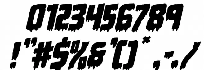 Deathblood Rotalic Font OTHER CHARS