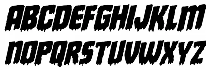 Deathblood Rotalic Caratteri MINUSCOLO