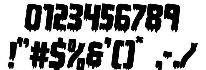 Deathblood Rotated 2 Font OTHER CHARS