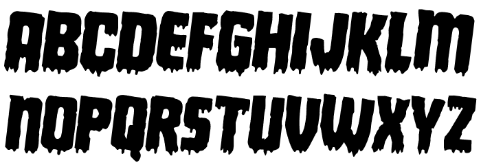 Deathblood Rotated 2 Font LOWERCASE