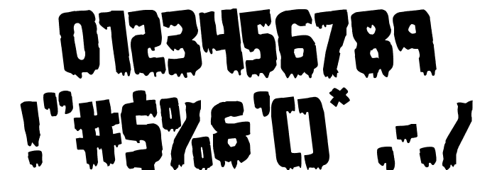 Deathblood Rotated Font OTHER CHARS