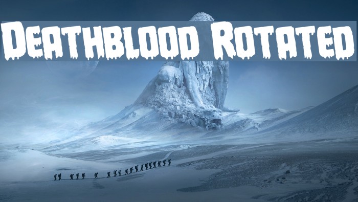 Deathblood Rotated Font examples