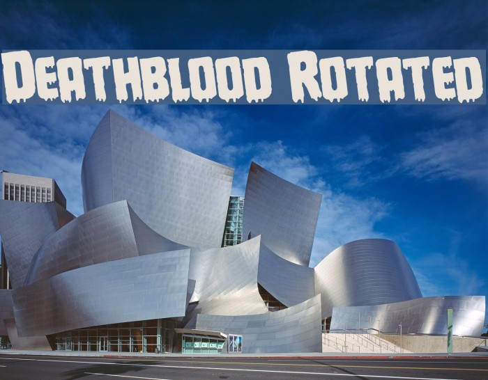 Deathblood Rotated Font examples