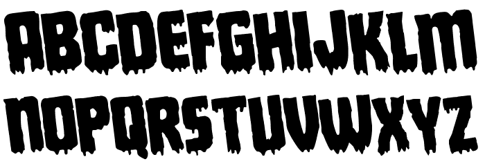 Deathblood Rotated Font LOWERCASE