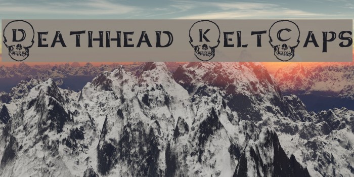 Deathhead KeltCaps Caratteri examples