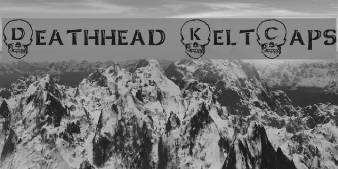 Deathhead KeltCaps Шрифта examples