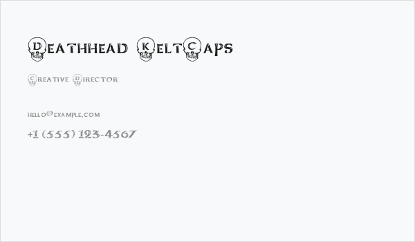 Deathhead KeltCaps Business Card