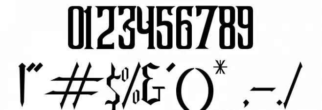 Deathmatch Font OTHER CHARS