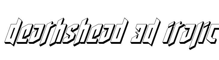 Deathshead 3D Italic  Fuentes Gratis Descargar