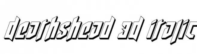 Deathshead 3D Italic  Fuentes Gratis Descargar