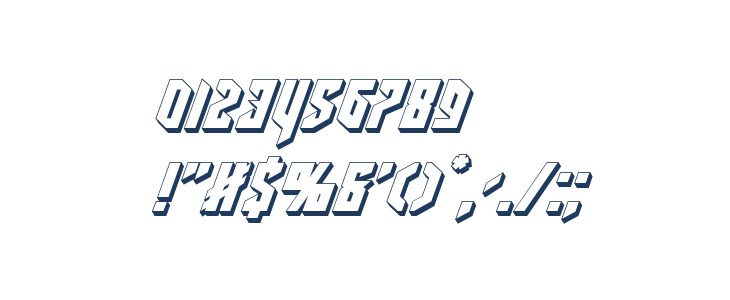 Deathshead 3D Italic Other Characters