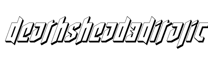 Deathshead 3D Italic  لخطوط تنزيل