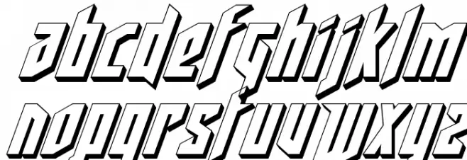 Deathshead 3D Italic Polices MAJUSCULES