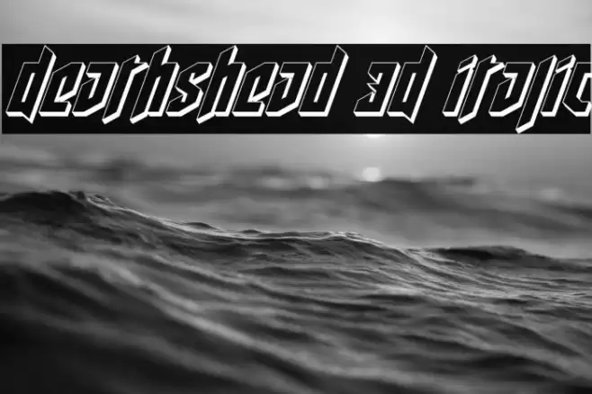 Deathshead 3D Italic Font examples